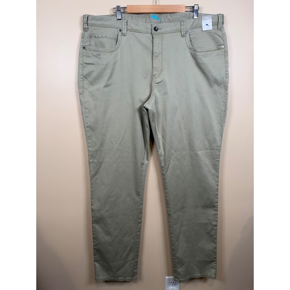 Tommy Bahama Boracay 5 Pocket Pant Mens 44x36 Khaki Straight Stretch Chino NWT